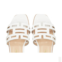 White Paris flat sandal