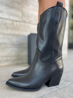 Botte Hanna en Cuir Noir