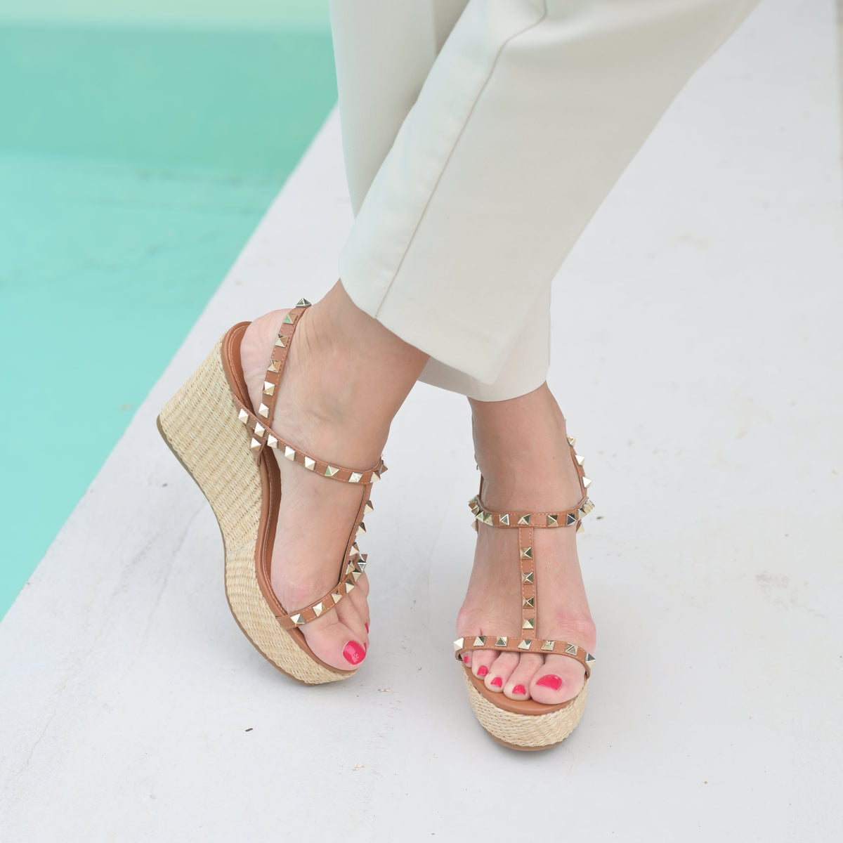 Pamela Tan Wedge Sandal