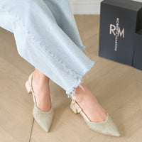 Francy Ballerina Slingback con Cinturino Rafia