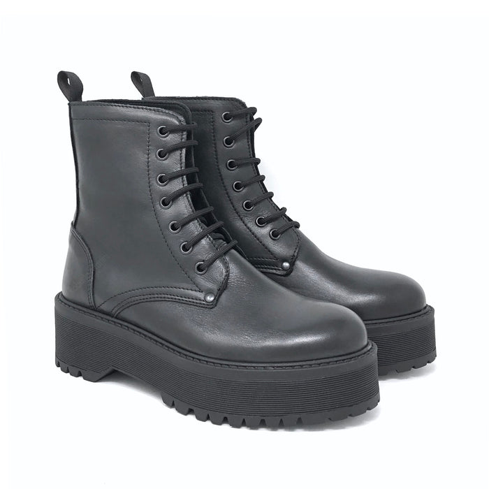 Biker Amphibie Paoline Veau Noir
