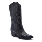 Botte Hanna en Cuir Noir